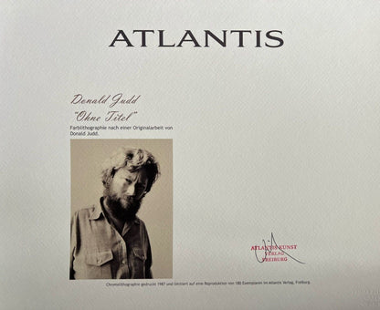 Donald Judd Lithograph 1987 Coa Signed Numbered Stamped