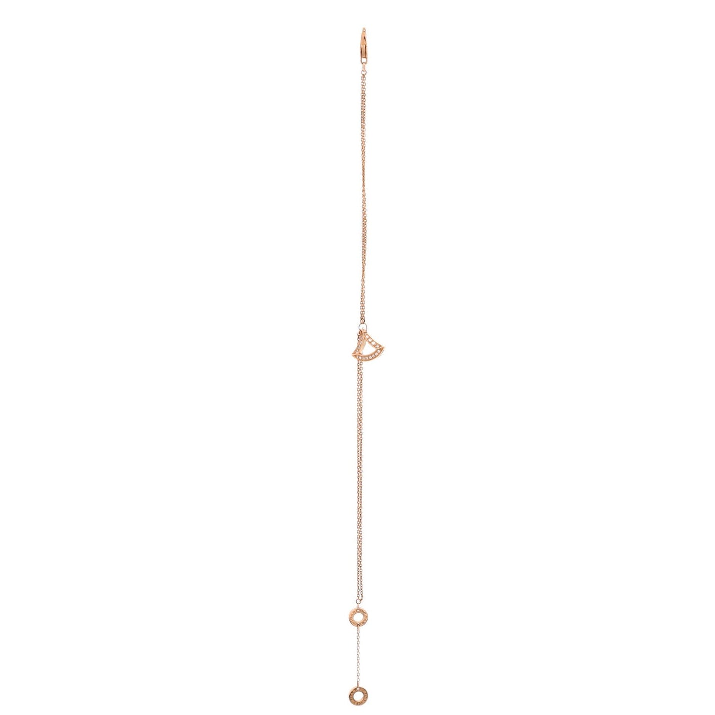 Bvlgari Divas' Dream Open Bracelet Necklace 18K Rose Gold And Diamonds