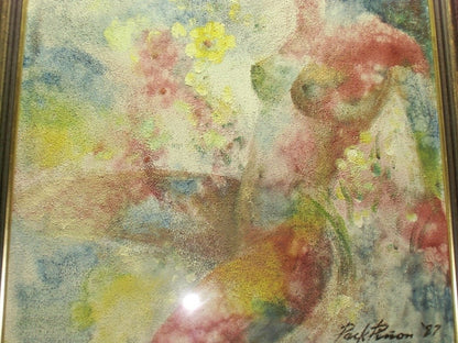 Peck Pinon (Filipino) - Nude Signed Original Painting Oil On Canvas Framed 1987