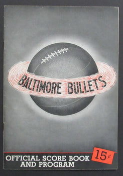 1946-47 NBA Program Baltimore Bullets vs. Newark Bobcats 198265