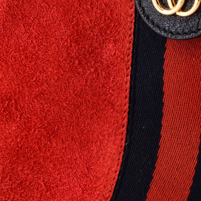 Gucci Ophidia Dome Shoulder Bag Suede Small