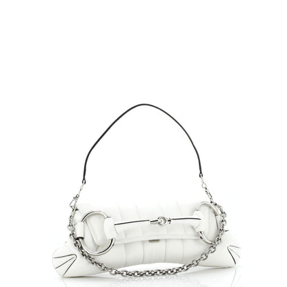 Gucci Horsebit Chain Shoulder Bag Vertical Quilted Leather Medium