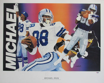Michael Irvin Cowboys Signed/Autographed 28X22.5
