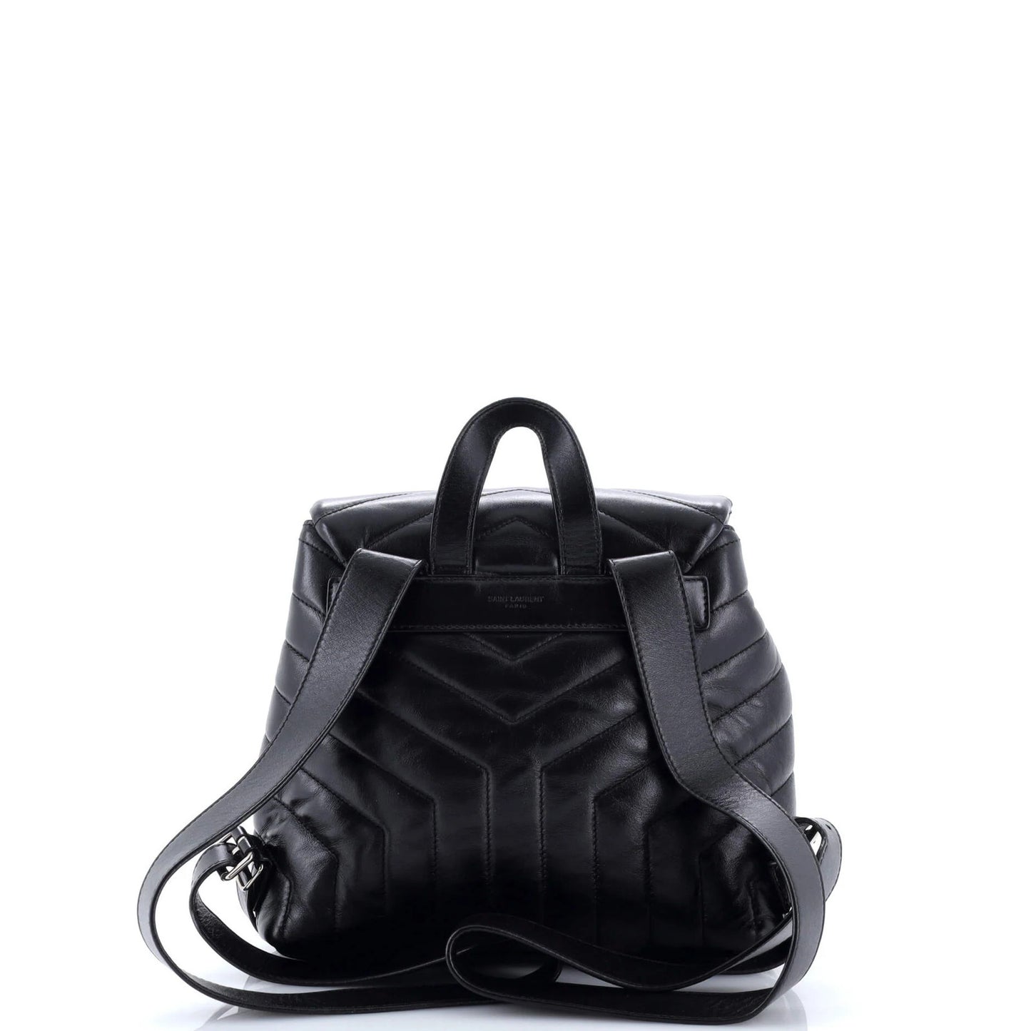 Saint Laurent Loulou Backpack Matelasse Chevron Leather Small