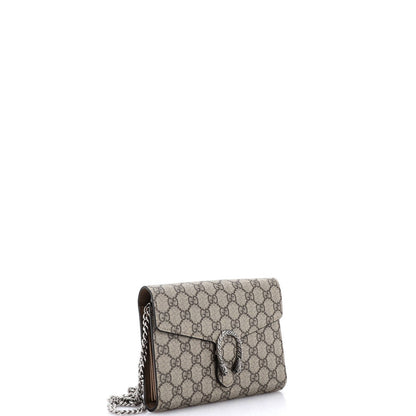 Gucci Dionysus Chain Wallet Gg Coated Canvas Small
