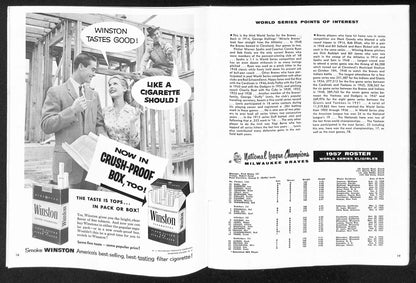 1957 World Series Program Milwaukee Braves Vs. New York Yankees Scored 198891