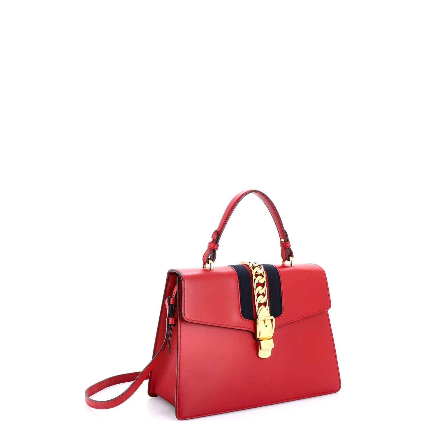 Gucci Sylvie Top Handle Bag Leather Medium