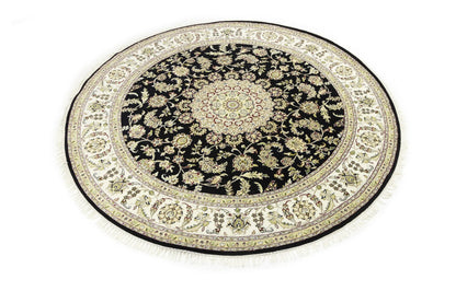 Black Floral Classic Handmade 6X6 Indo-Nain