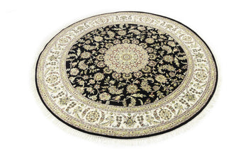 Black Floral Classic Handmade 6X6 Indo-Nain