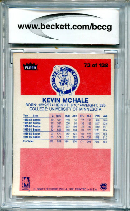 Kevin Mchale 1986-87 Fleer Premier #73 Bccg Nm 9
