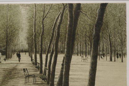 Harold Altman Lithograph Chair 1980 Signed Limited Edition Us Landscape Framed