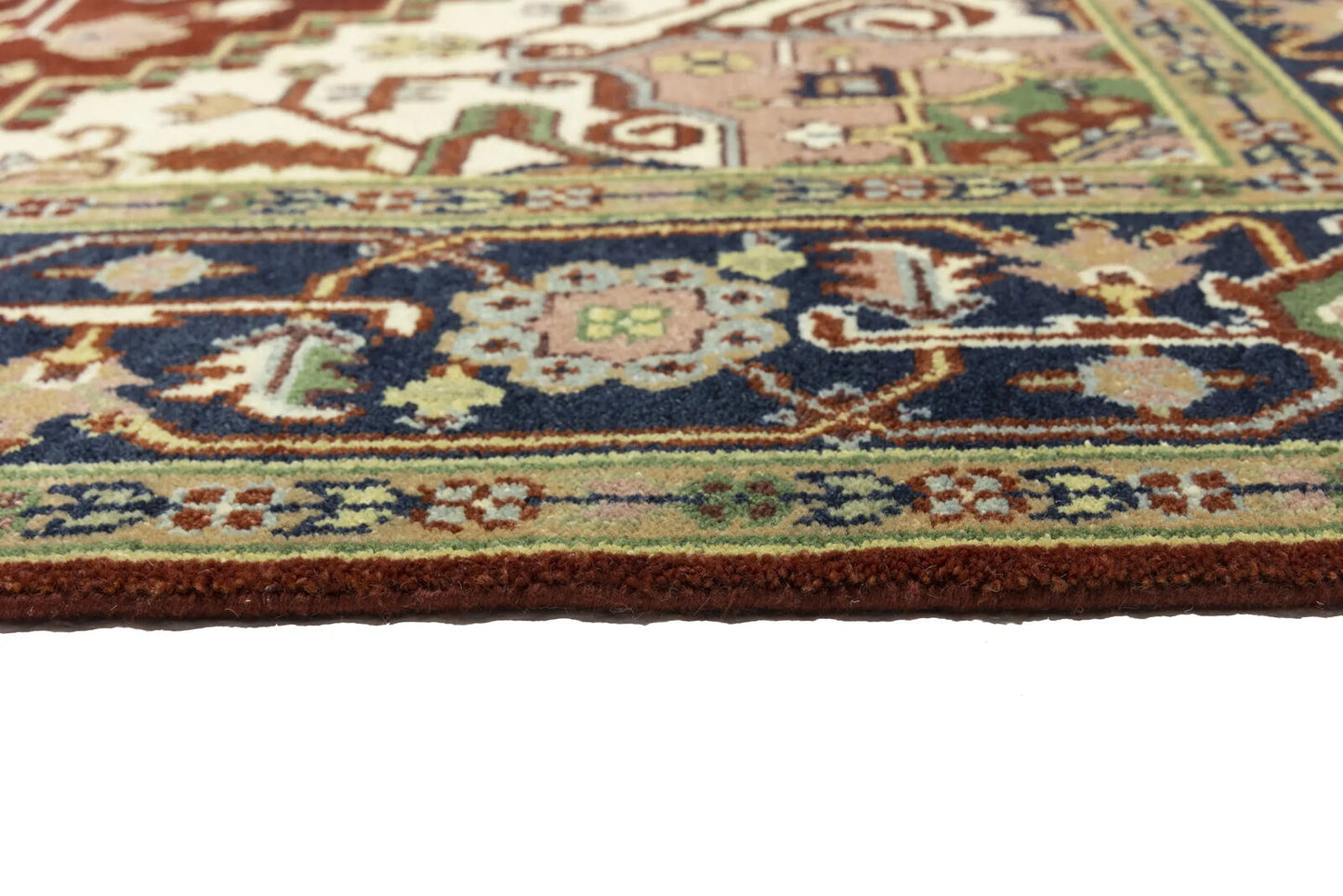 Farmho Rusty Red Geometric Heriz Serapi Oriental