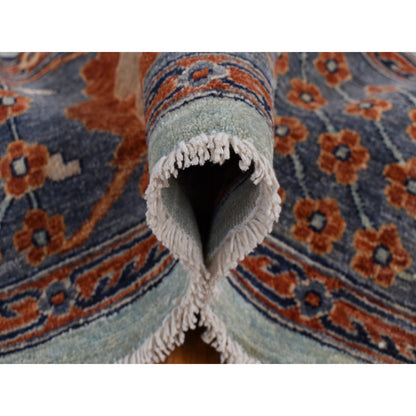 8'2''X10' Gray Peshawar With Sultanabad Design Hand Knotted Soft Wool Rug