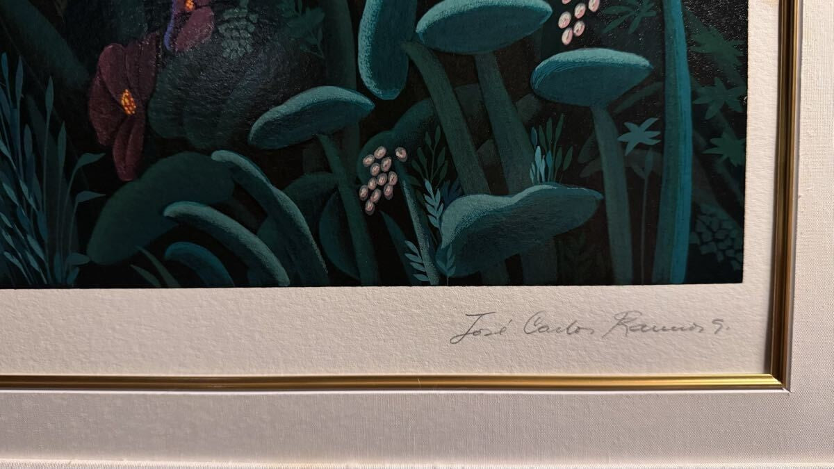 Jos Carlos Ramos "Trio Of Horses" Large Signed Lithograph 75/275 Framed Peru