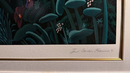 Jos Carlos Ramos "Trio Of Horses" Large Signed Lithograph 75/275 Framed Peru