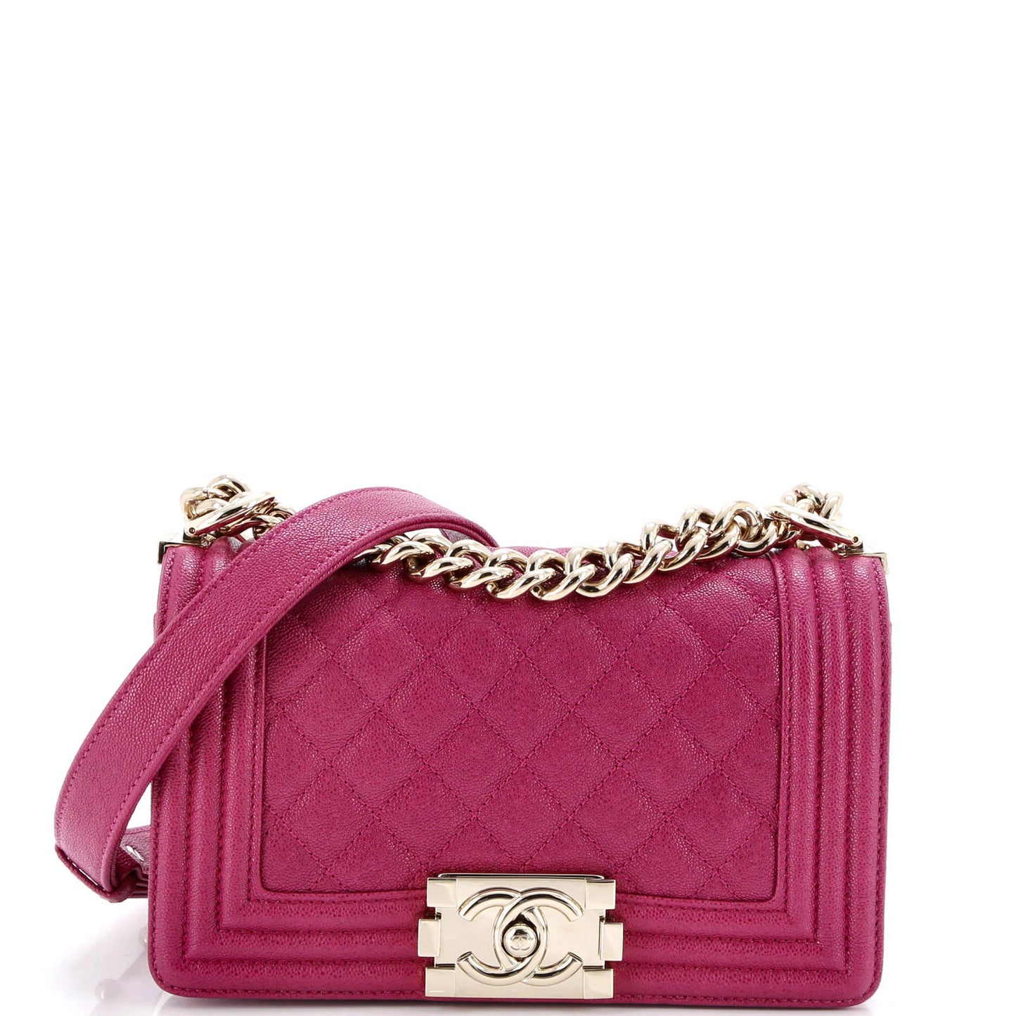 Chanel Boy Flap Bag Quilted Caviar Small