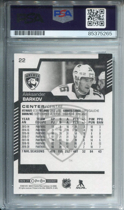 Aleksander Barkov Autographed O-Pee-Chee Card Psa Auto Grade 10