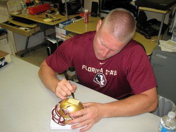 Nick O'Leary Autographed Florida State Seminoles Mini Helmet (Jsa)
