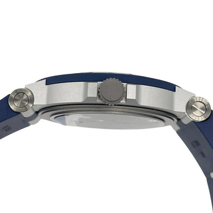 Bvlgari Aluminium Gmt Bb40Atgmt Blue Aluminium/Rubber Strap