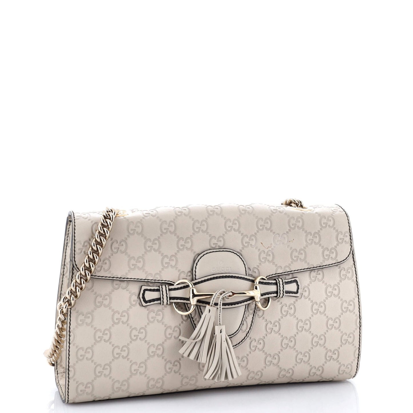 Gucci Emily Chain Flap Bag Guccissima Leather Medium