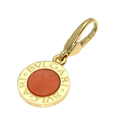 Gold BVLGARI Coral Pendant top K18 Yellow