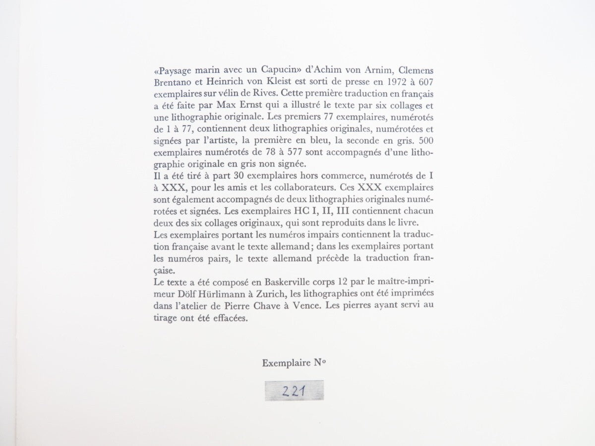 Max Ernst Lithograph Caspar David Friedric :
