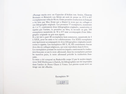Max Ernst Lithograph Caspar David Friedric :