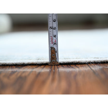 4'X12'2" Gray White Wash Peshawar Wool Hand Knotted Runner Oriental Rug