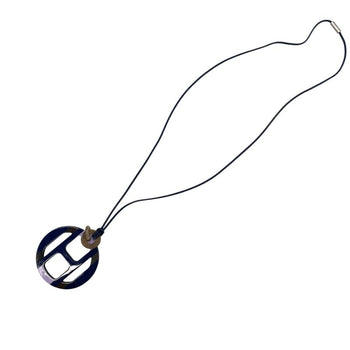 Hermes H Equipe Necklace Lila Sv Clasp Buffalo Horn
