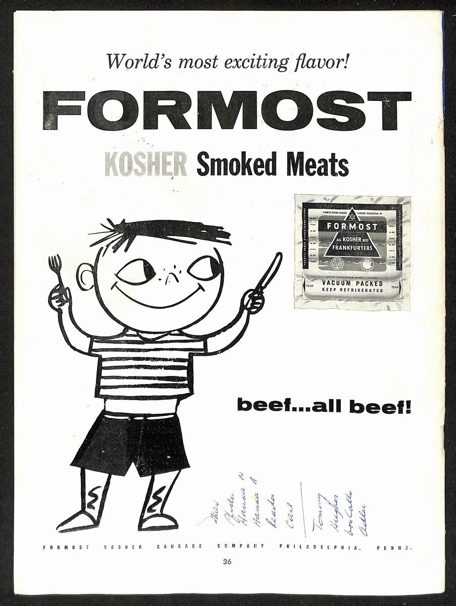 12/29/1960 Warriors Vs. Celtics & Lakers Vs. Knicks "The Wigwam" Program 199167