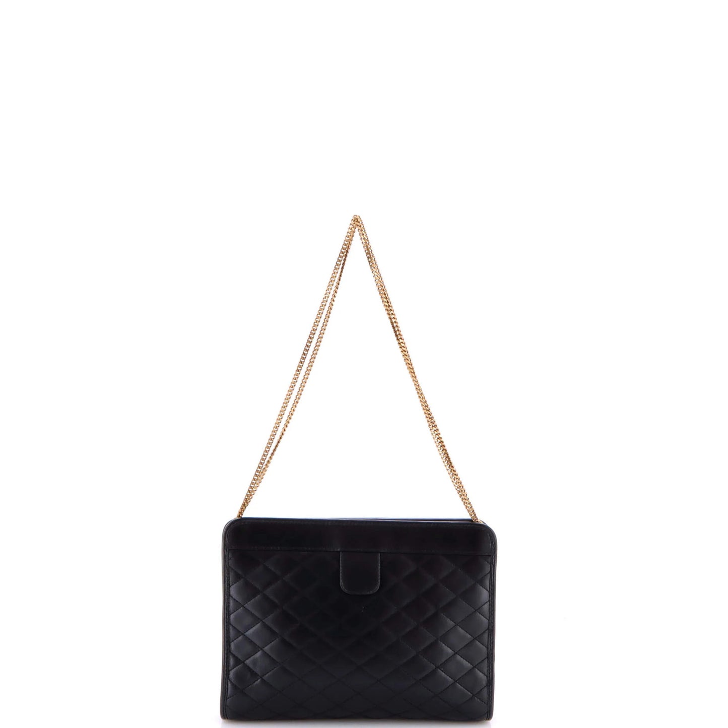 Saint Laurent Victoire Chain Clutch Quilted Leather