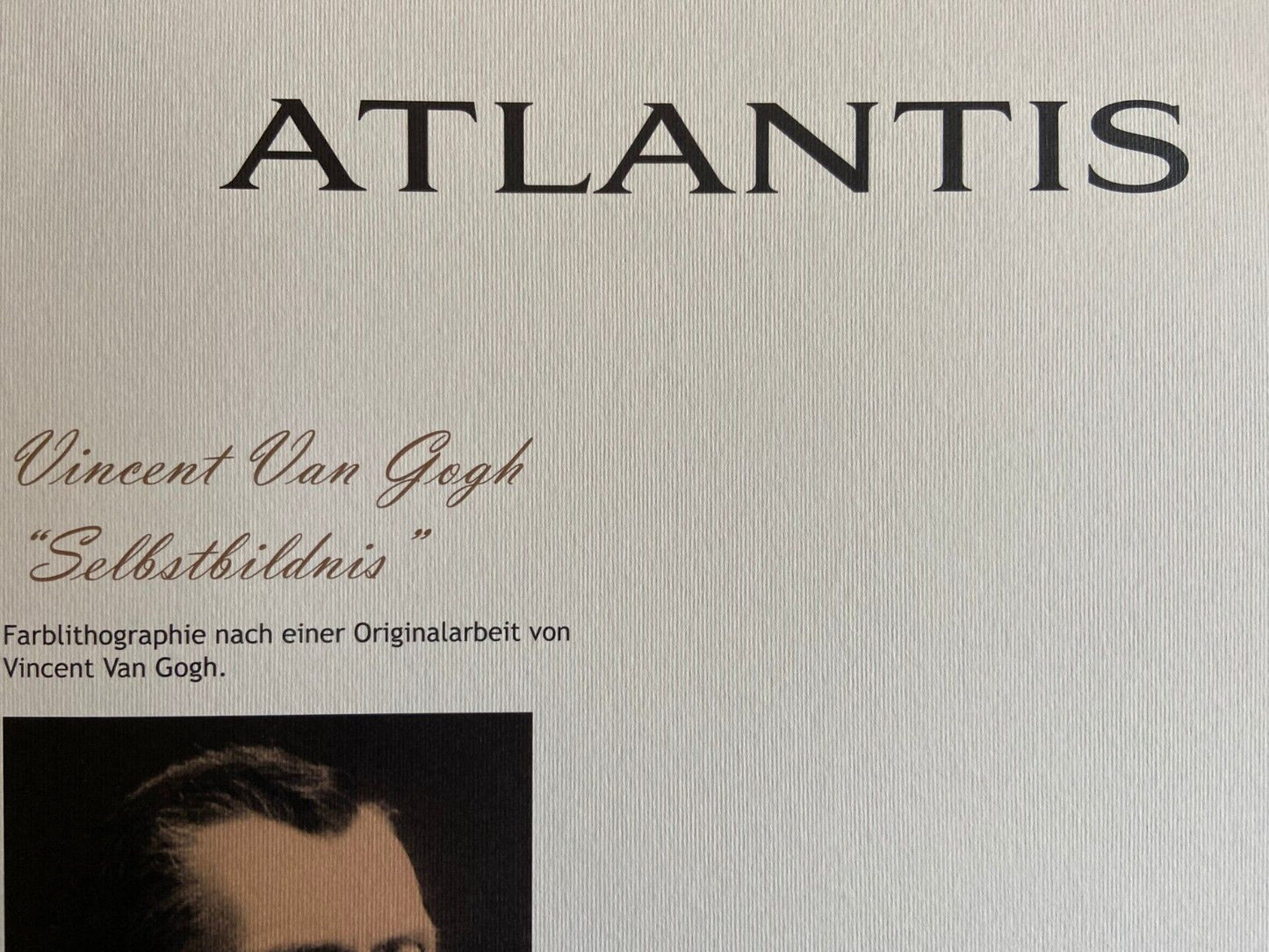 Vincent Van Gogh Lithograph From A Painting Coa Signed Numbered Egon Schiele