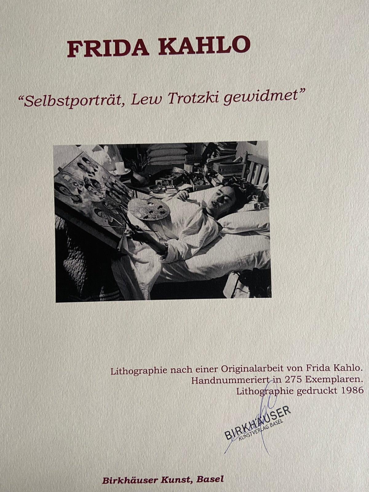 Frida Kahlo Lithograph