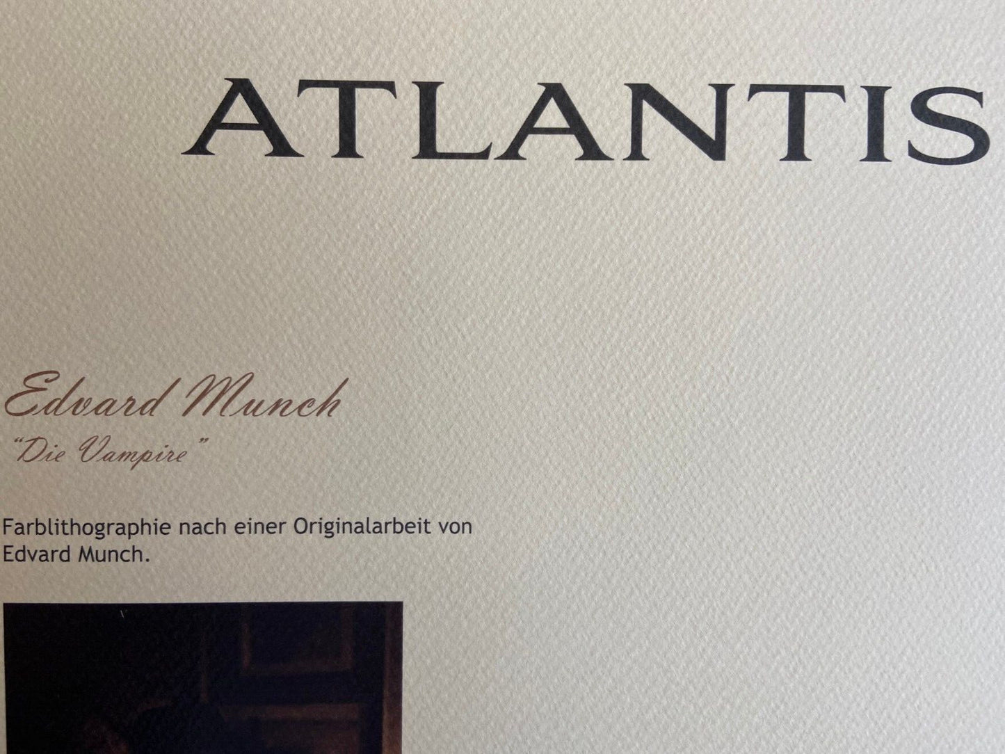 Edvard Munch Lithograph Coa Signed Numbered Hand Limited