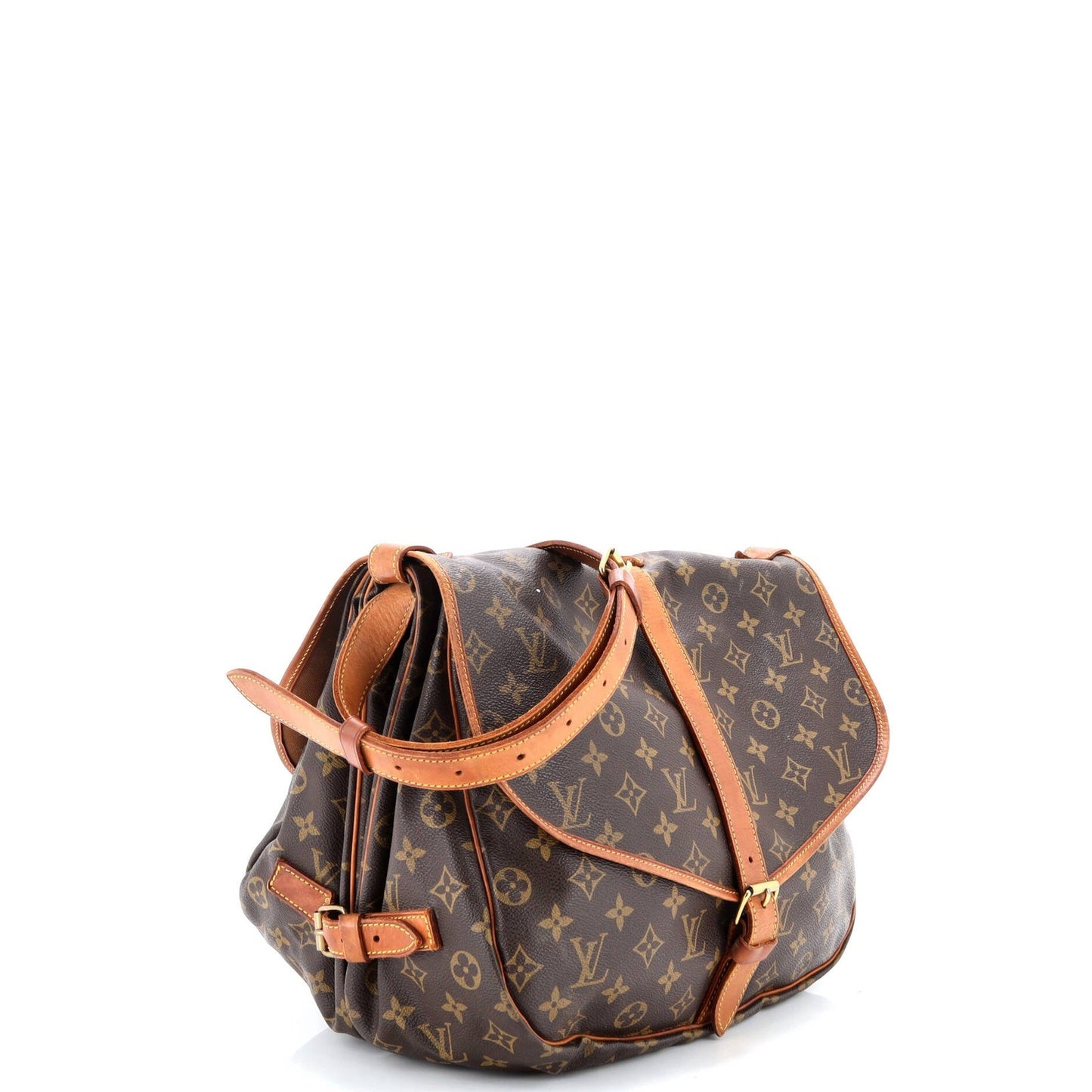 Louis Vuitton Saumur Handbag Monogram Canvas 35