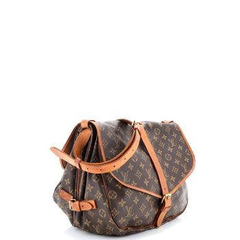 Louis Vuitton Saumur Handbag Monogram Canvas 35