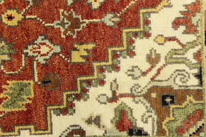 4X6 Ft Geometric Tribal Serapi Rug Wool Oriental
