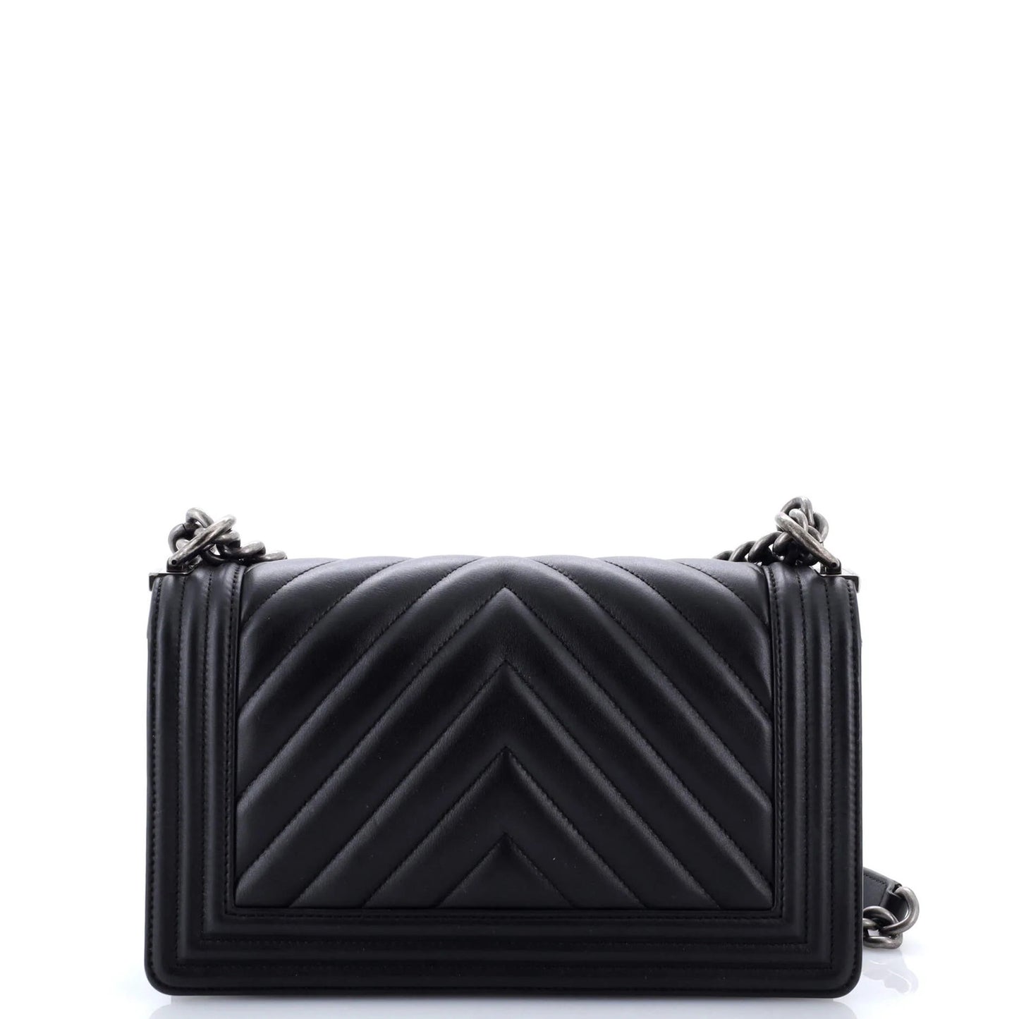 Chanel Boy Flap Bag Chevron Lambskin Old Medium