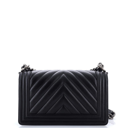 Chanel Boy Flap Bag Chevron Lambskin Old Medium