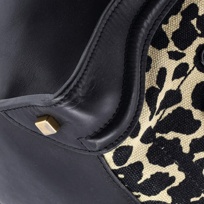 Celine Luggage Bag Printed Canvas And Leather Mini