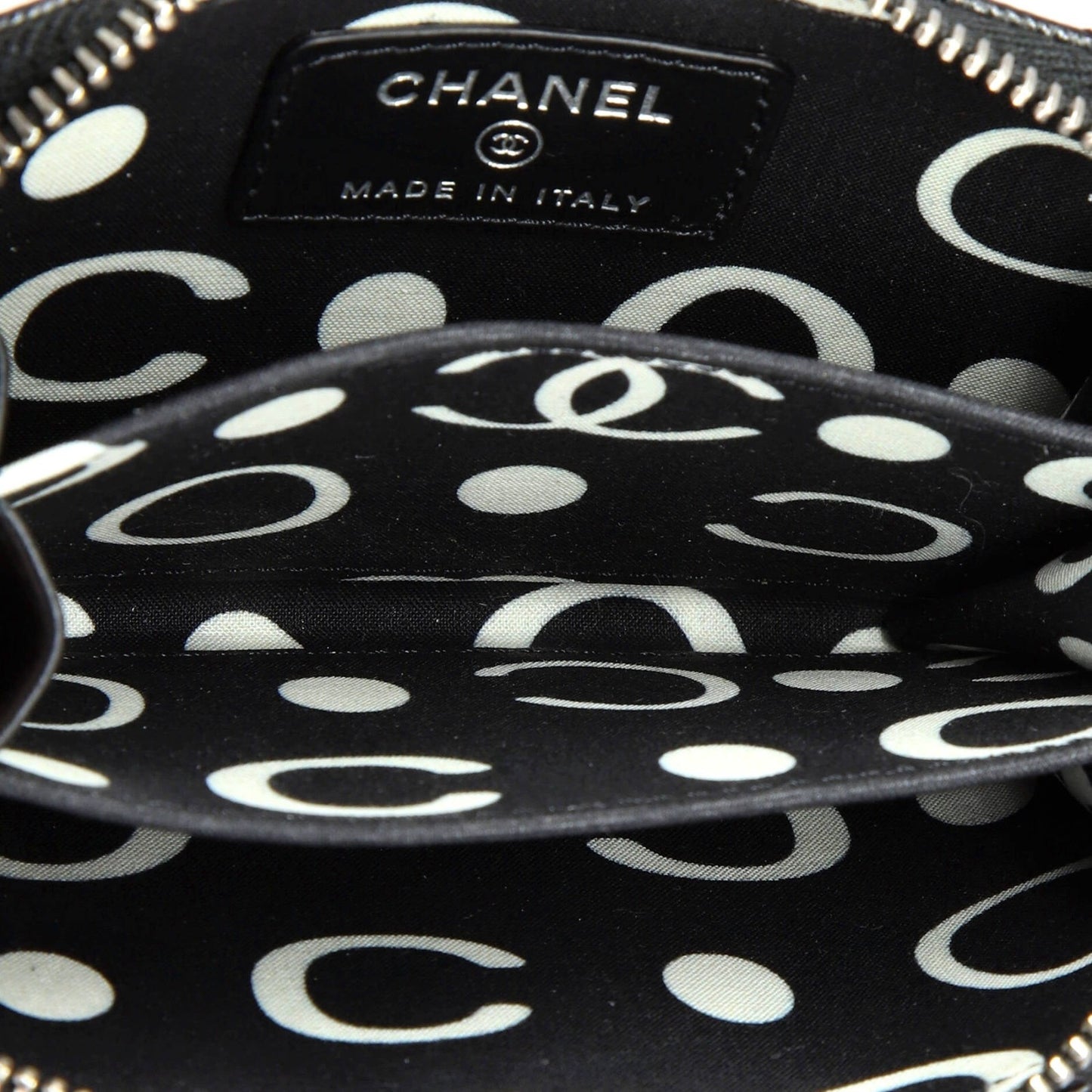 Chanel Cc Cut Out Coco Chanel Zip Coin Purse Quilted Caviar Small