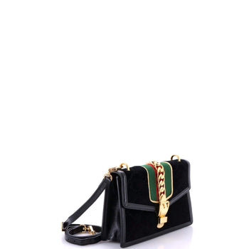 Gucci Sylvie Shoulder Bag Gg Velvet Small