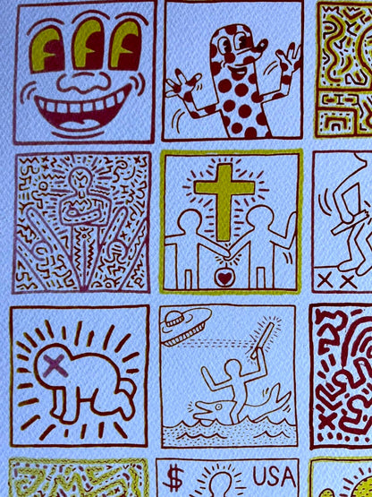 Keith Haring Lithograph ''Usa