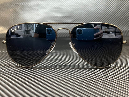 RAY BAN RB3025 004 78 Gunmetal Aviator 55 mm Men's Polarized Sunglasses