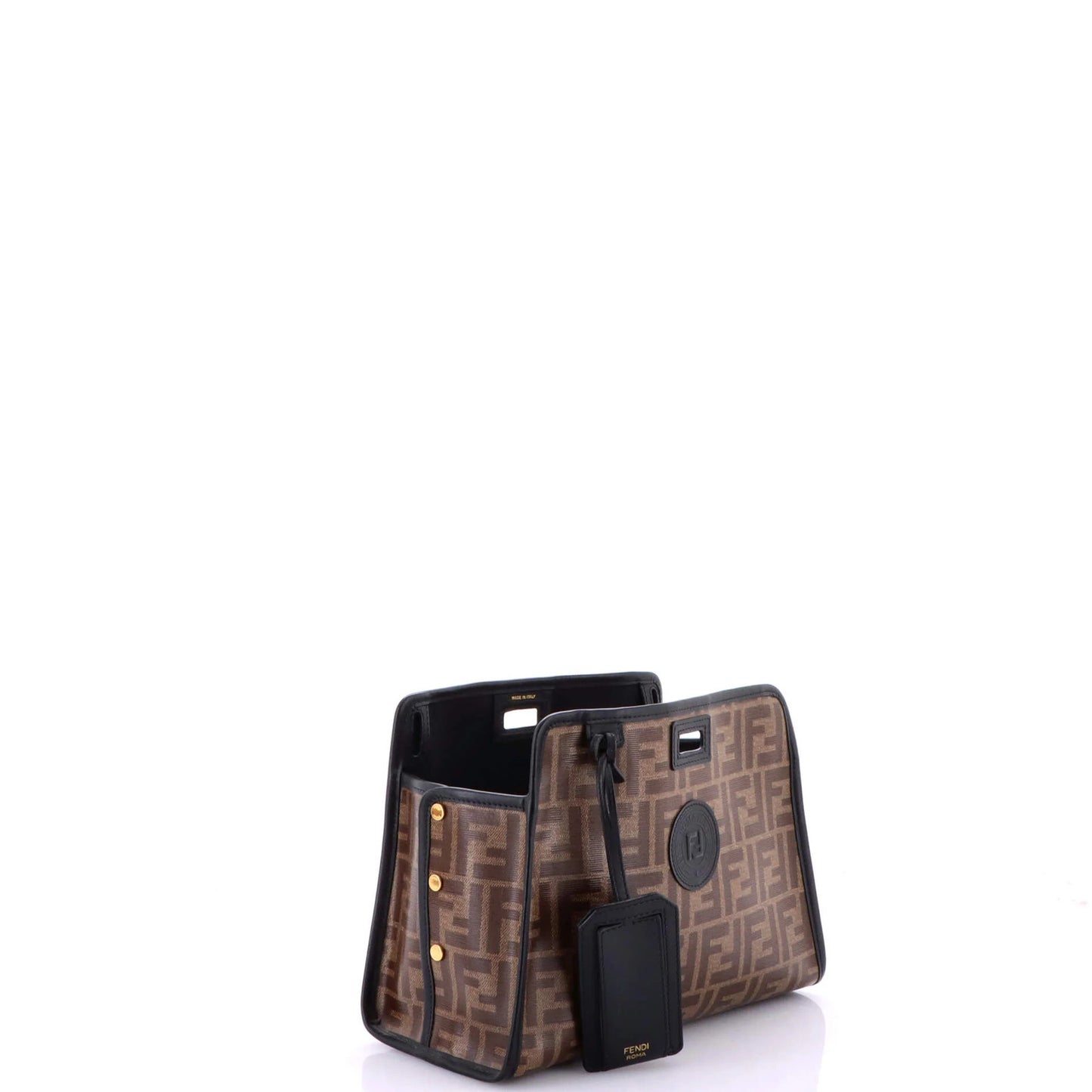 Fendi Peekaboo Defender Zucca Coated Canvas Small