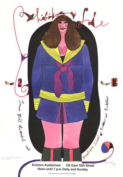 Richard Lindner Skowhegan School Signed " Offset Lithograph P