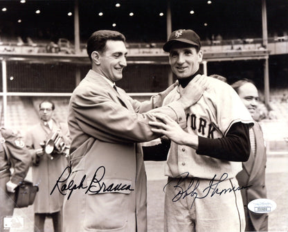 Bobby Thomson & Ralph Branca Autographed 8X10 Photo (Jsa)