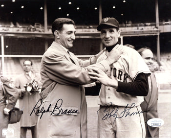 Bobby Thomson & Ralph Branca Autographed 8X10 Photo (Jsa)