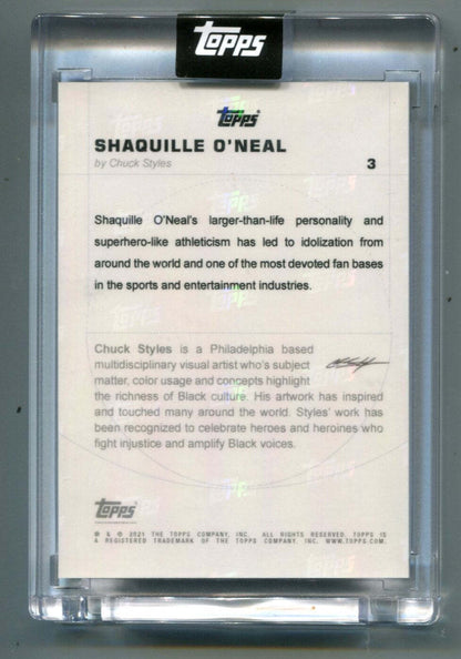 Shaquille O'Neal 2021 Topps #3 By Chuck Styles