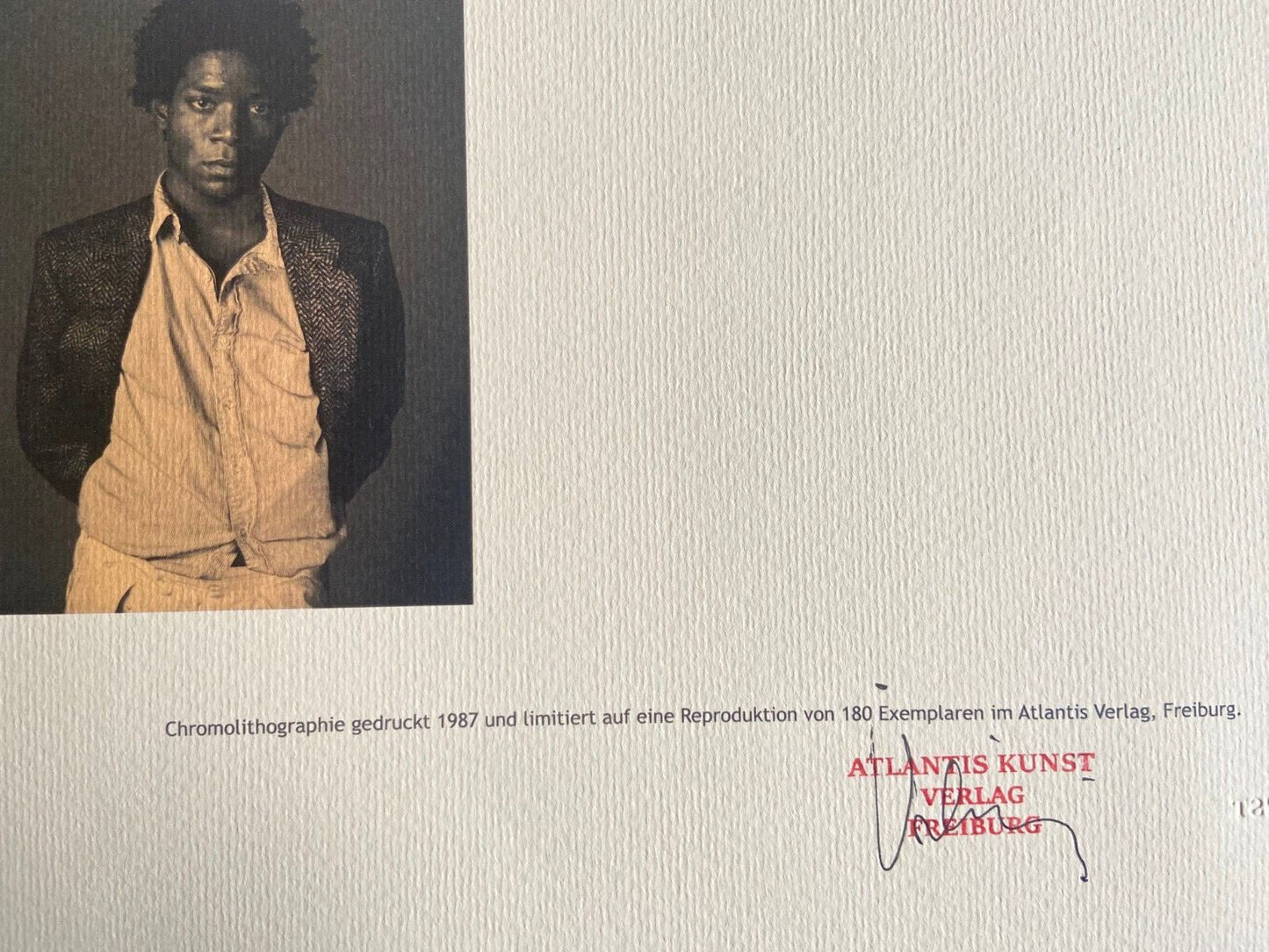 Jean Michel Basquiat Lithograph Coa Signed Numbered In Pencil